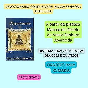 DEVOCIONÁRIO COMPLETO DE NOSSA SENHORA APARECIDA com frete grátis