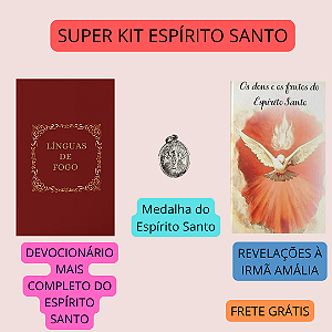 SUPER KIT ESPÍRITO SANTO - 2 LIVROS + MEDALHA + FRETE GRÁTIS
