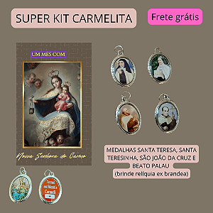 SUPER KIT CARMELITA - 5 MEDALHAS E MÊS COM NOSSA SENHORA DO CARMO- FRETE GRÁTIS