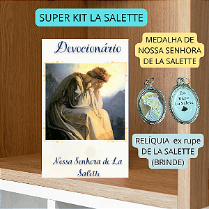 SUPER KIT - MEDALHA ( BRINDE pedra de La Salete) + DEVOCIONÁRIO COMPLETO com FRETE GRÁTIS