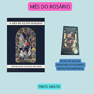 MÊS DO ROSÁRIO + Pétala da ROSA DO ROSÁRIO ABENÇOADA(BRINDE) Com frete grátis
