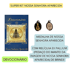 SUPER KIT NOSSA SENHORA APARECIDA - DEVOCIONÁRIO + MEDALHA(relíquia brinde)  FRETE GRÁTIS