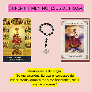 SUPER KIT MENINO JESUS DE PRAGA - 2 LIVROS + COROINHA + FRETE GRATIS - Envio a partir de 10/0