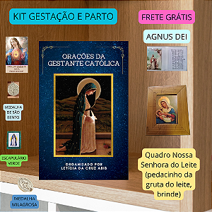 SUPER KIT PARA GESTAÇÃO E PARA PARTO - DEVOCIONÁRIO ORAÇÕES PARA GESTANTE + 6 ITENS DEVOCIONAIS E FRETE GRÁTIS