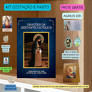 SUPER KIT PARA GESTAÇÃO E PARA PARTO - DEVOCIONÁRIO + 7 ITENS DEVOCIONAIS E FRETE GRÁTIS