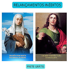 TRINTENA DE SANTA CATARINA E UM MÊS COM SÃO JOÃO( livro do século XIX com aprovação eclesiástica) - frete grátis -