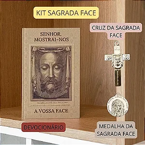 KIT SAGRADA FACE: DEVOCIONÁRIO+ MEDALHA + CRUZ DA Sagrada Face FRETE GRÁTIS