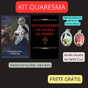 SUPER KIT QUARESMA - DEVOCIONÁRIO + LIVRO + MEDALHA + FRETE GRÁTIS