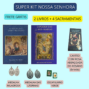 SUPER KIT NOSSA SENHORA - 2 LIVRETOS E 4 SACRAMENTAIS - FRETE GRÁTIS