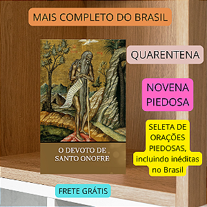 DEVOCIONÁRIO COMPLETO DE SANTO ONOFRE com frete grátis.