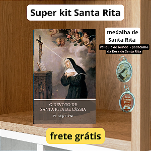 SUPER KIT SANTA RITA - DEVOCIONÁRIO + MEDALHA com frete grátis