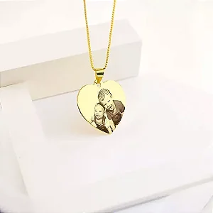 Colar coração com Foto
