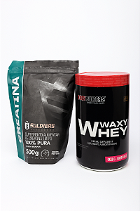 💥 COMBO POWER: Creatina 500 + Maxy Whey Morango (900g)