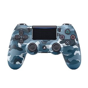 Controle Sem Fio PS4 Bluetooth Joystick Gamer Recarregável - Azul Camuflado