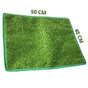 Tapete Higiênico com Grama Sintética Lavável para Pet - 50x40cm