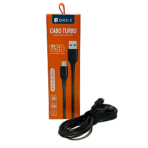 Cabo Dados Micro Usb Turbo Carregamento E Dados Rapido (PRETO)