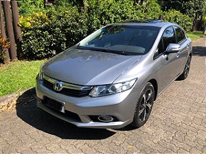 Honda Civic EXR 2.0 prata 2014, completo, automatico, quilometragem km baixa, com teto solar, pneu estepe novo, carro super inteiro