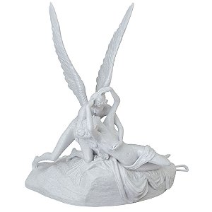 Escultura Psiquê Reanimada Pelo Beijo Do Amor 25cm