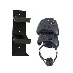 Suporte De Parede 2 Controles Xbox One + Headset