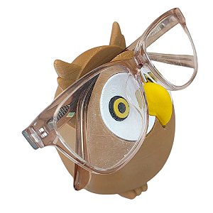 Porta Óculos de Coruja Fofo Decoração de Mesa