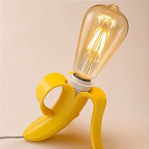 Luminária De Mesa Banana Abajur Decorativa