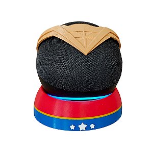 Suporte Para Alexa Echo Dot 4 E 5 Geração - Mulher Maravilha