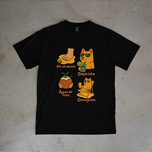 Camiseta Caramelo Pé na Areia