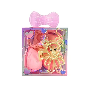Kit de Esponjas com Presilha de Ursinho - Cores Sortidas - Ruby Anjo