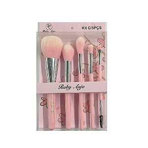 Kit Pincéis com 5 pçs Profissional - Ruby Anjo