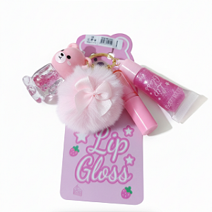 Lip Gloss & Lip Oil – Kit Cute com Chaveiro - Bobbi Rara