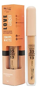 Corretivo Líquido Alta Cobertura Love FPS 35 - Cor 101 – Max Love