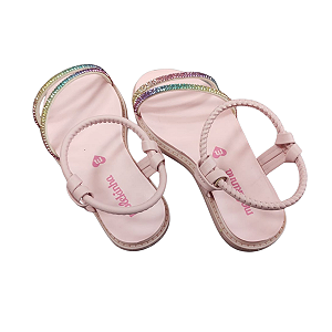 sandália infantil feminina molekinha rastreia tiras coloridas 2312252