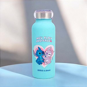 Garrafa Térmica Bubble Stitch e Angel  - 500ml - 1 unidade - Disney Original - Rizzo