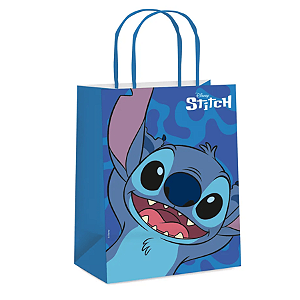Sacola de Papel - Stitch - M 26x19,5x9,5cm - 10 unidades - Disney Original - Rizzo