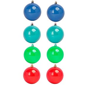 Bola de Natal Lisa - Stitch - 8cm - 6 unidades - Disney Original - Rizzo