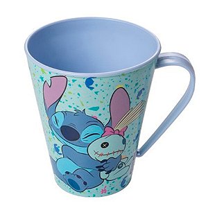 Caneca de Plástico Stitch Abraço Xepa - 360ml - 1 unidade - Disney Original - Rizzo Promoção