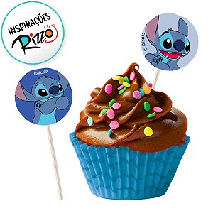 Bandeirinhas para Docinhos Stitch - 8 unidades - Disney Original - Rizzo