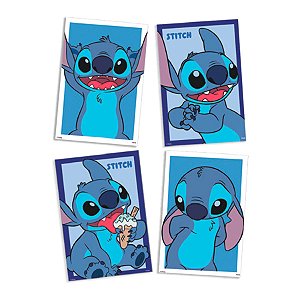 Quadros Decorativos - Stitch New - 4 unidades - Disney Original - Rizzo