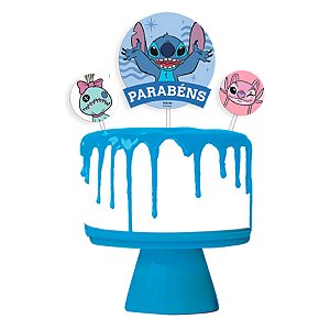 Topo de Bolo - Stitch New - 3 unidades - Disney Original - Rizzo
