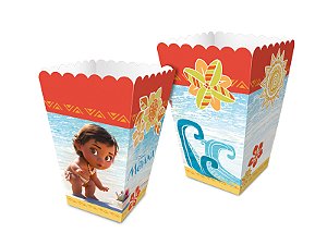 Mini Caixa Pipoca Festa Moana - 12 unidades - Disney Original - Rizzo