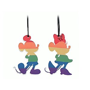 Enfeite para Pendurar Silhueta - Mickey e Minnie LGBT - 2 unidades - Disney Original - Rizzo