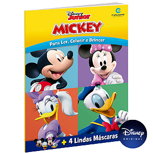 Livro para Colorir Mascaras Divertidas Mickey - 01 Unidade - Disney Original - Rizzo