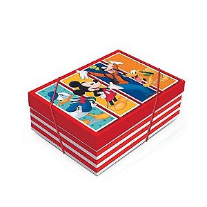 Caixa para Presente com Tampa  - Mickey e Turma - 01 unidade - Disney Original - Rizzo