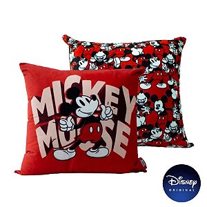 Almofada Fibra Veludo Mickey Mouse - 40cm - Disney Original - 1 unidade - Rizzo