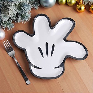 Bandeja Decorativa - Mão Mickey - 27x24cm - 1 unidade - Disney Original - Rizzo