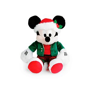 Pelúcia Mickey Natalino Roupa Xadrez - 32cm - Disney Original - 1 unidade - Rizzo