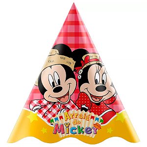 Chapéu - Arraiá do Mickey - 12 unidades - Disney Original - Rizzo
