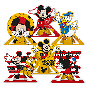 Decoração de Mesa Festa Mickey Mouse - 06 Unidades - Disney Original - Rizzo