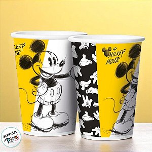Copo Papel 180ml Festa Mickey Fãs - 12 unidades - Disney Original - Rizzo