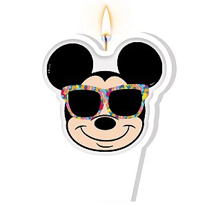 Vela Plana Adesivada Mickey Cores 01 Unidade - Disney Original - Rizzo
